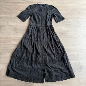 NWT GAP lace midi dress - black - size small Tall